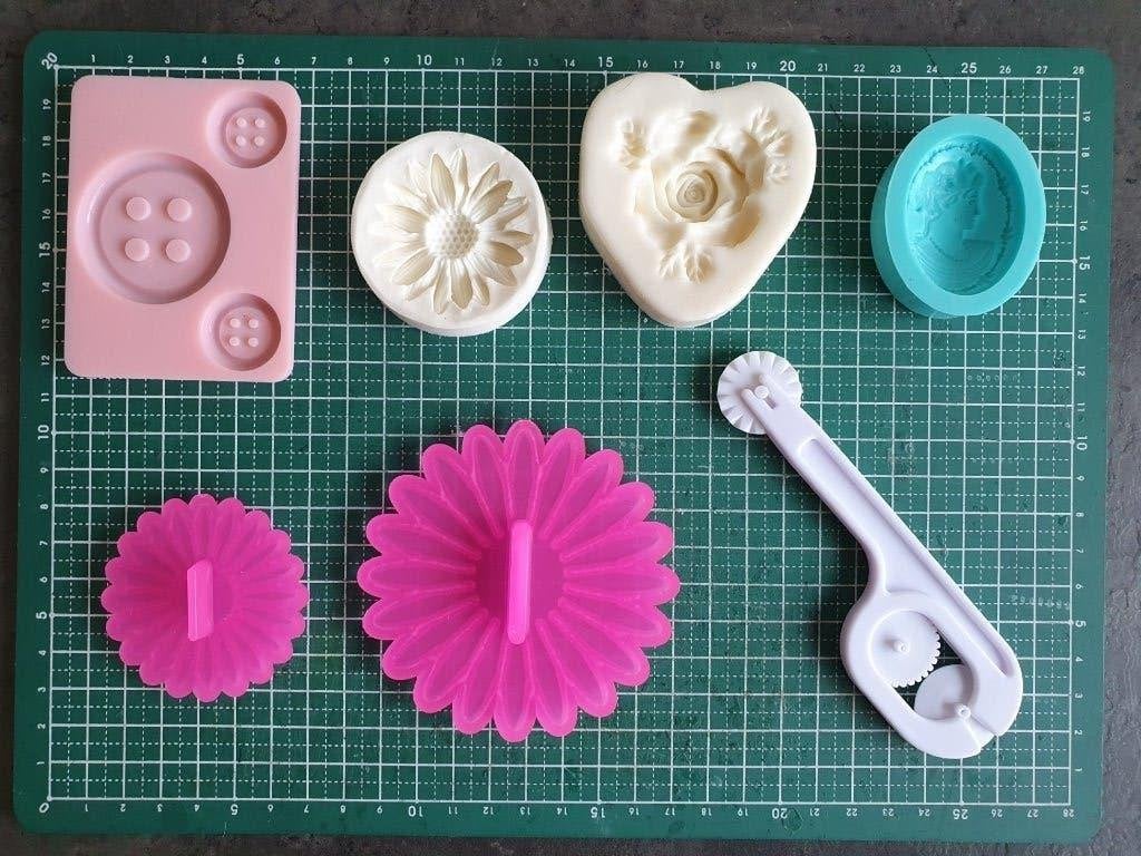 Taarten maken - Marsepein / Fondant mallen, Ophalen of Verzenden, Zo goed als nieuw, Taarten, Versiering