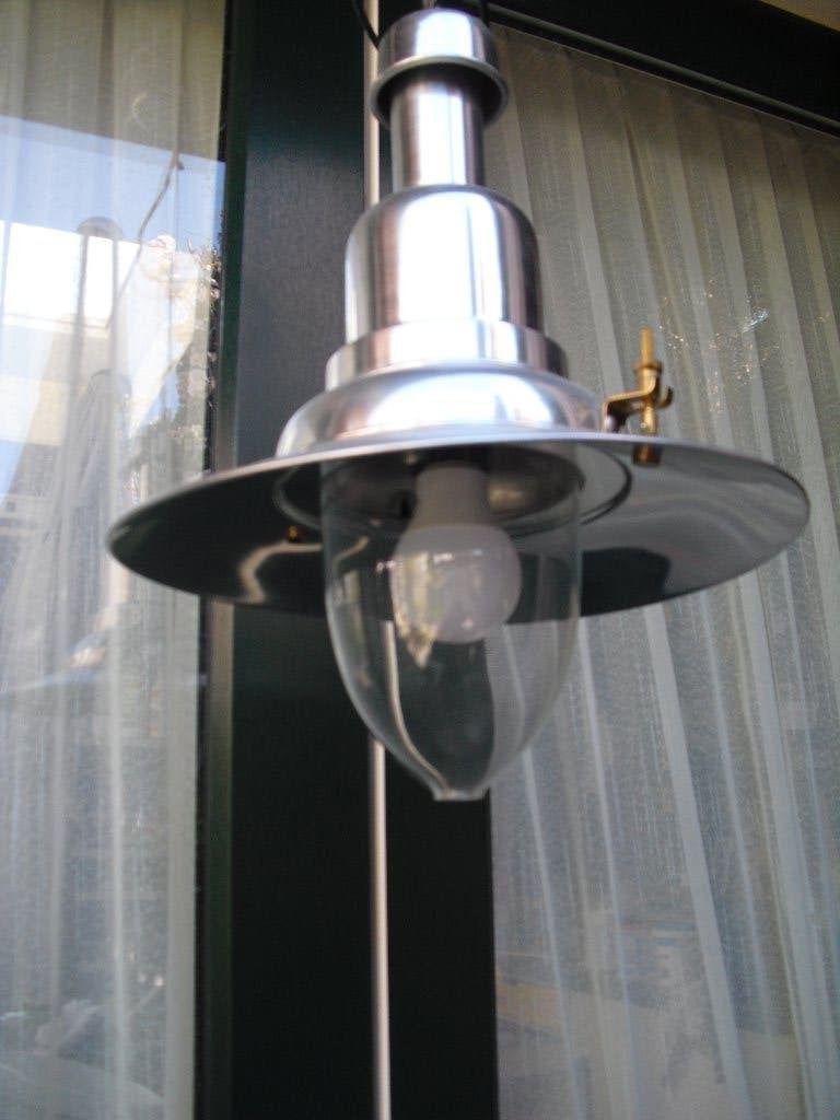 TE KOOP MOOIE ALUMINIUM KAMER HANGLAMP, Ophalen of Verzenden, Zo goed als nieuw