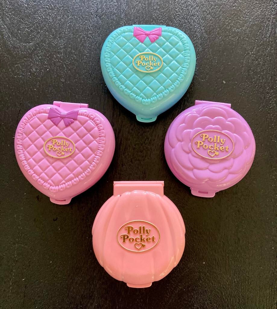 4 Polly Pocket miniatuur poppenhuisjes, speelgoed verzamel., Ophalen of Verzenden, Zo goed als nieuw, Poppenhuis