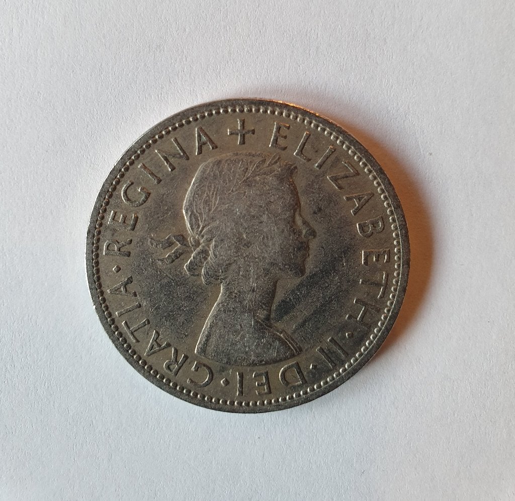 UK Half Crown 1958, Postzegels en Munten, Ophalen of Verzenden, Overige landen, Losse munt