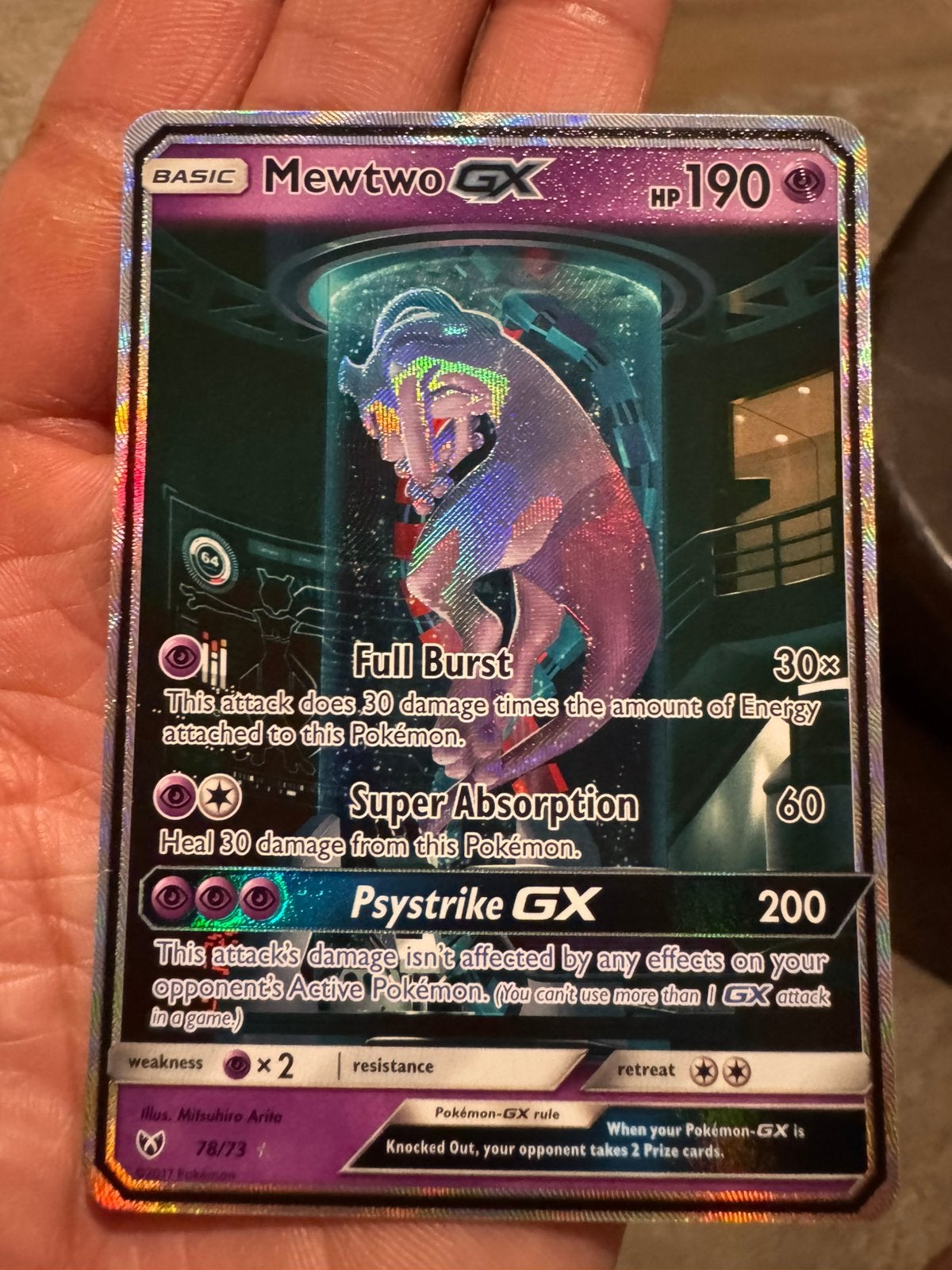 Mewtwo GX Shining Legends 78/73, Ophalen, Zo goed als nieuw