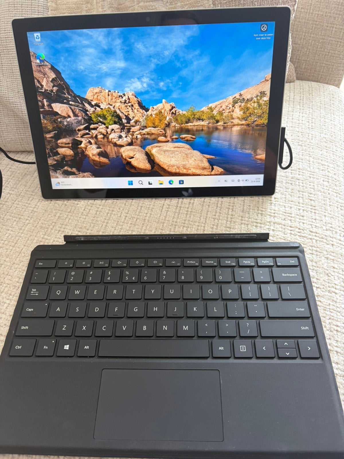 Microsoft Pro 7 +  met windows 11, Computers en Software, Windows Laptops, Ophalen, 2 tot 3 Ghz, 12 inch, Zo goed als nieuw