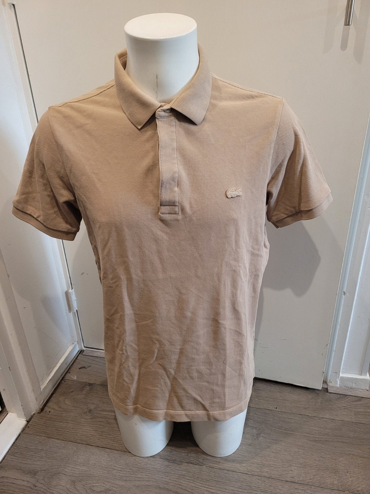 Zgan nette beige Lacoste polo maat L, Kleding | Heren, Polo's, Maat 52/54 (L), Verzenden, Zo goed als nieuw, Lacoste