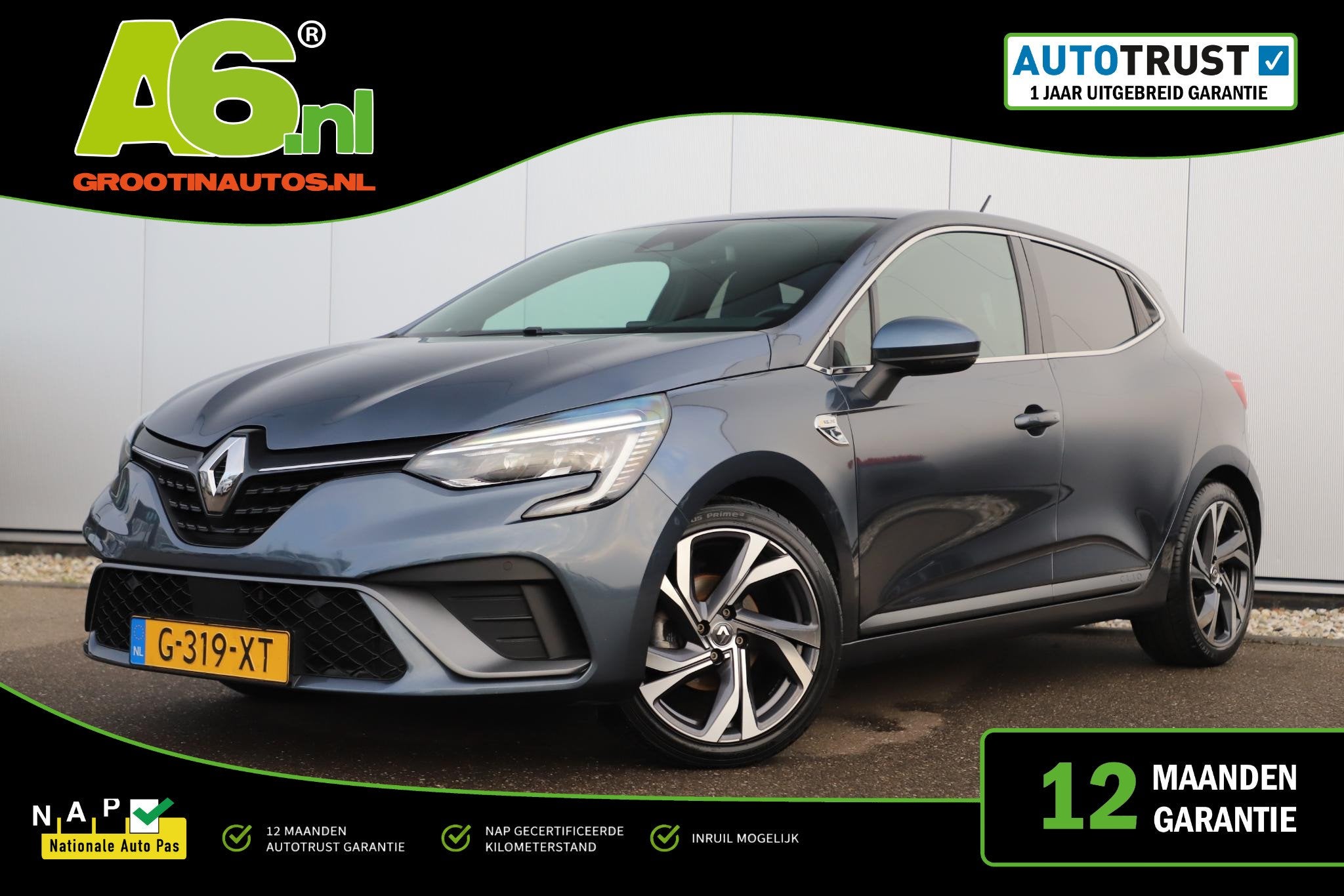 Renault Clio 1.0 TCe R.S. Line Trekhaak 17 inch LMV BOSE Gro, Voorwielaandrijving, 101 pk, Gebruikt, Euro 6