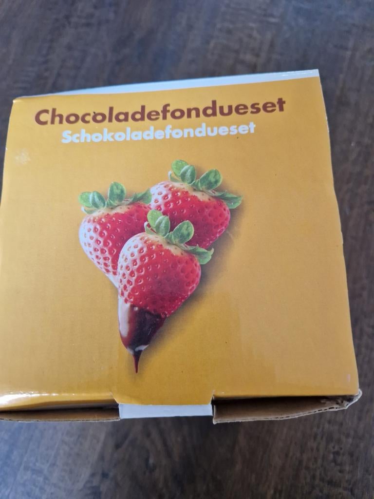 Chocolade fonduesetje., Ophalen of Verzenden, Nieuw, Waxinelicht, Fondueset