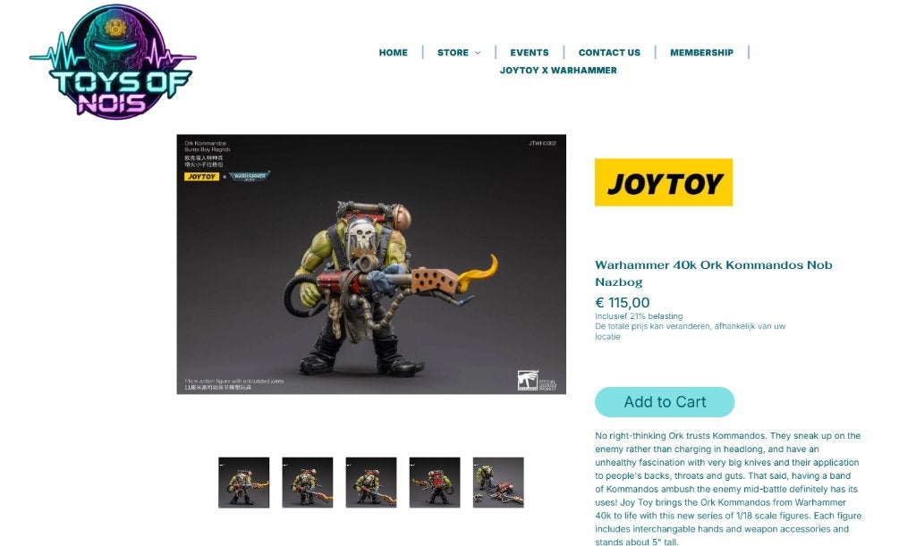 Warhammer 40k Ork Kommandos Nob Nazbog, Verzenden, Nieuw, Warhammer, Geverfd