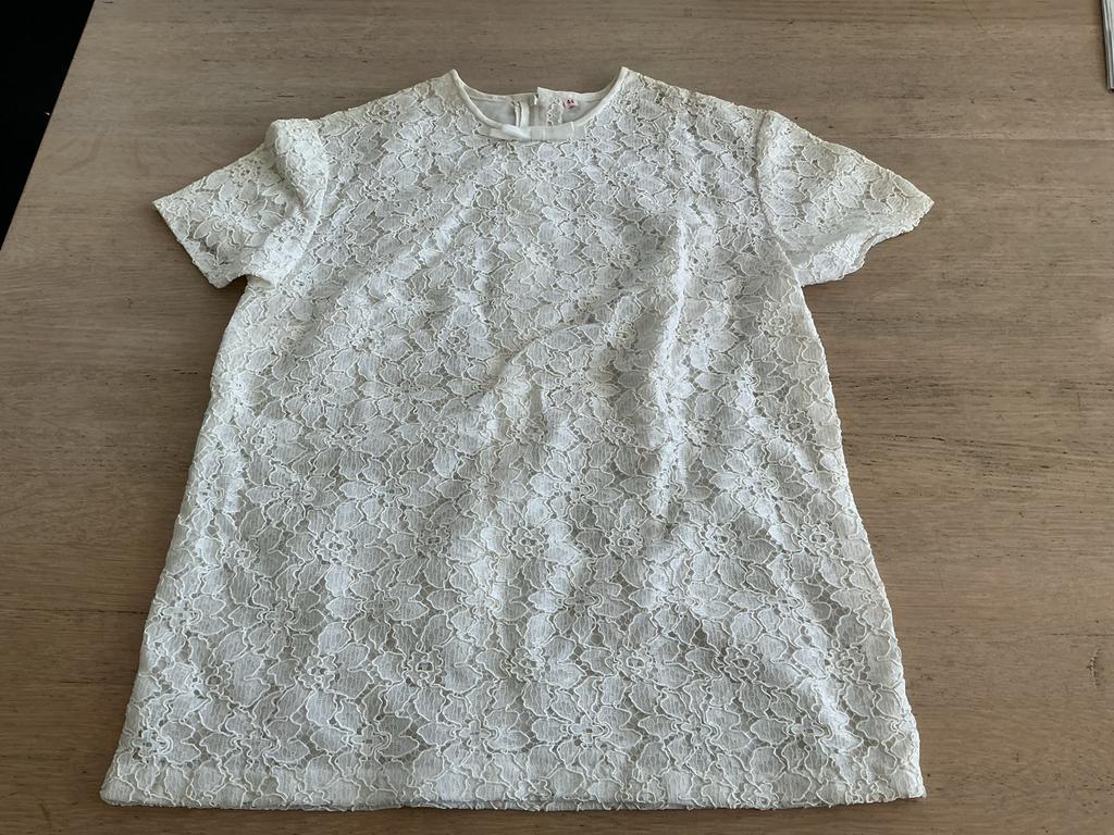 Kanten vintage blouse jaren 50.Gevoerd.Vintage zomerbloesje, Ophalen of Verzenden