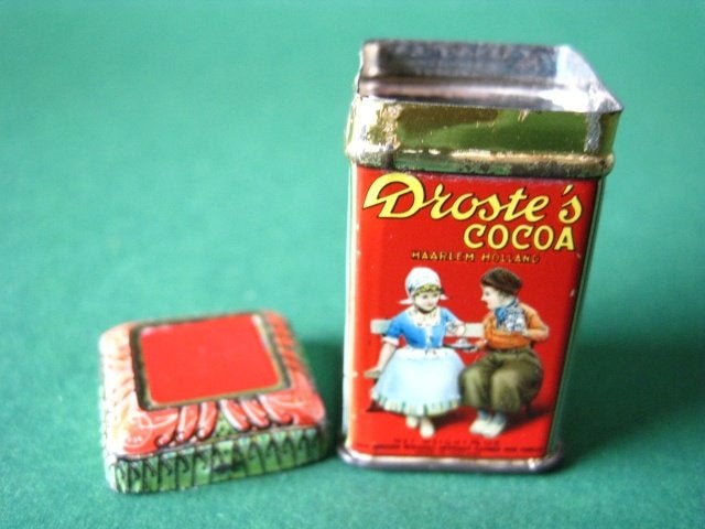 Droste cacao monster blik export USA 1950, Ophalen of Verzenden, Zo goed als nieuw, Overige, Droste