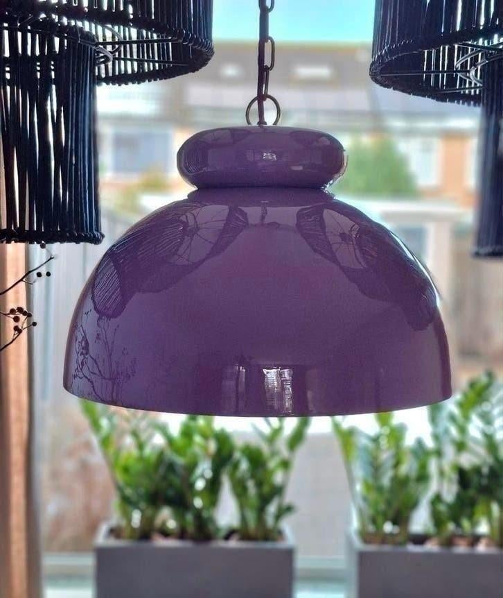 Hanglamp lila paars goud metaal Lamp retro modern D40 Nieuw, Overige materialen, Nieuw, Ophalen of Verzenden, Minder dan 50 cm