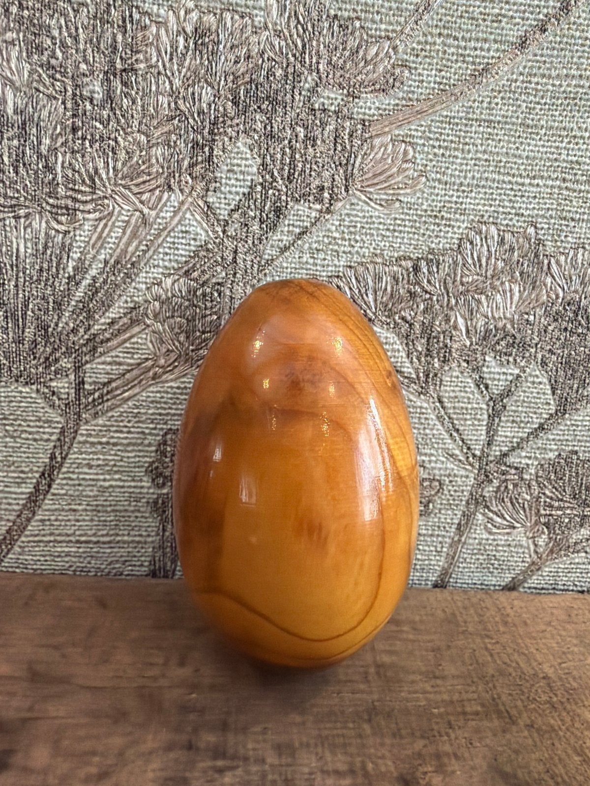 Decoratief houten ei - Vintage, Antiek en Kunst, Ophalen of Verzenden
