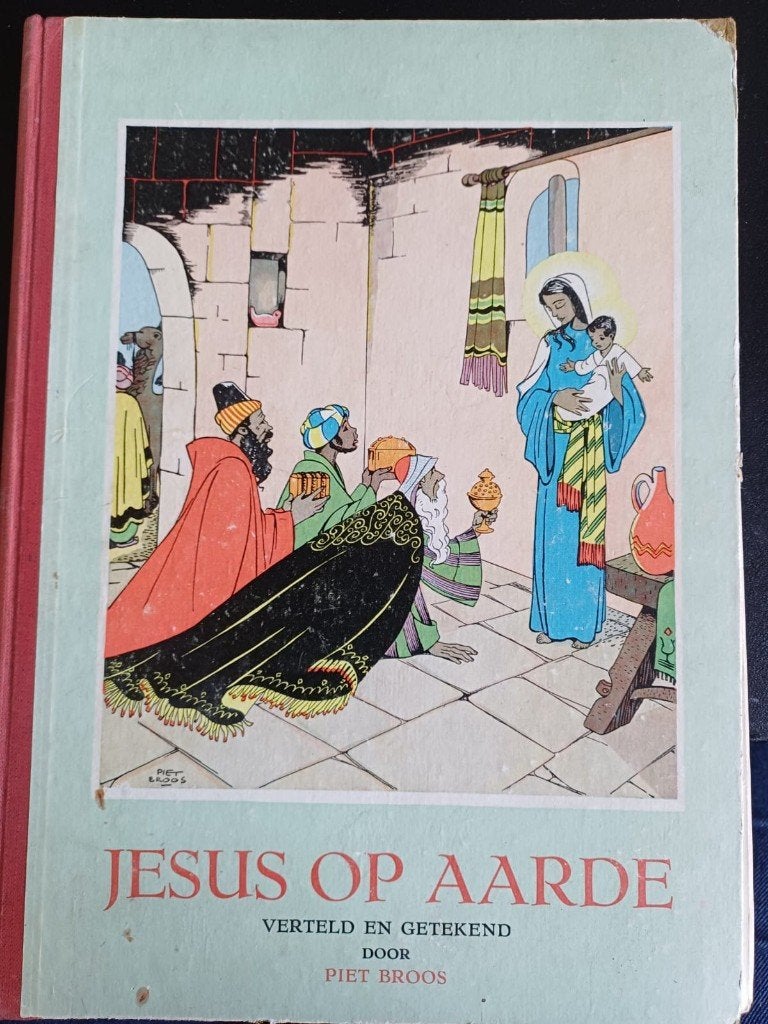 Jesus op aarde - Piet Broos, Ophalen of Verzenden, Gelezen, Prentenboek