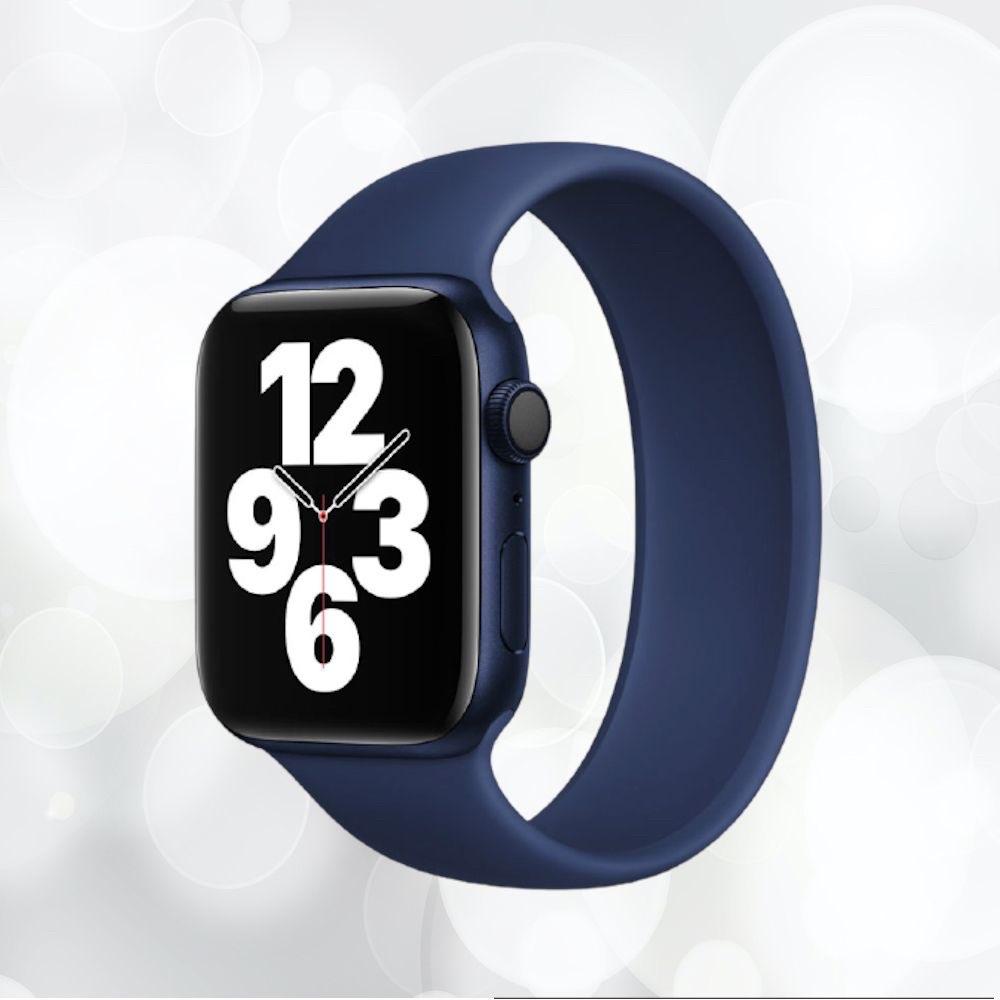 Apple Watch Silicone Solo Loop Deep Navy Size 1, Telecommunicatie, Wearable-accessoires, Nieuw, Bandje, Ophalen of Verzenden