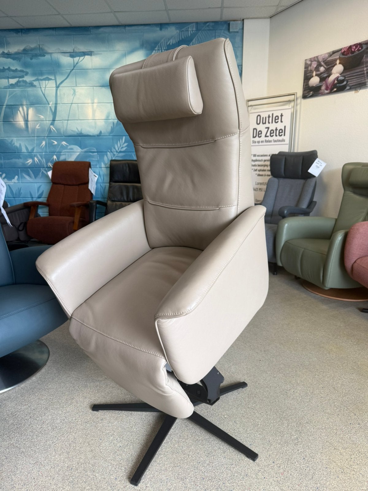 Prominent B-200 staopstoel relax/fauteuil gratis bezorgd, Ruim 100 fauteuils van alleen de A merken, Nieuw, Leer, Ophalen of Verzenden