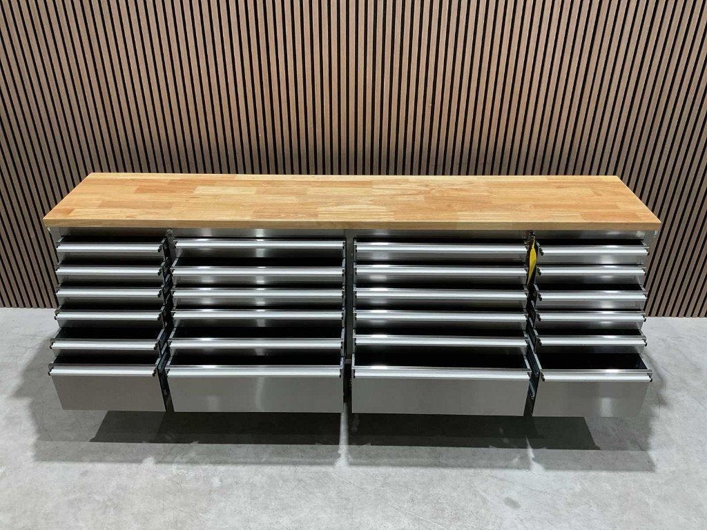 Stahlworks Deluxe RVS 96 inch 24 laden Werkbank new in doos, Ophalen, Nieuw, 170 cm of meer