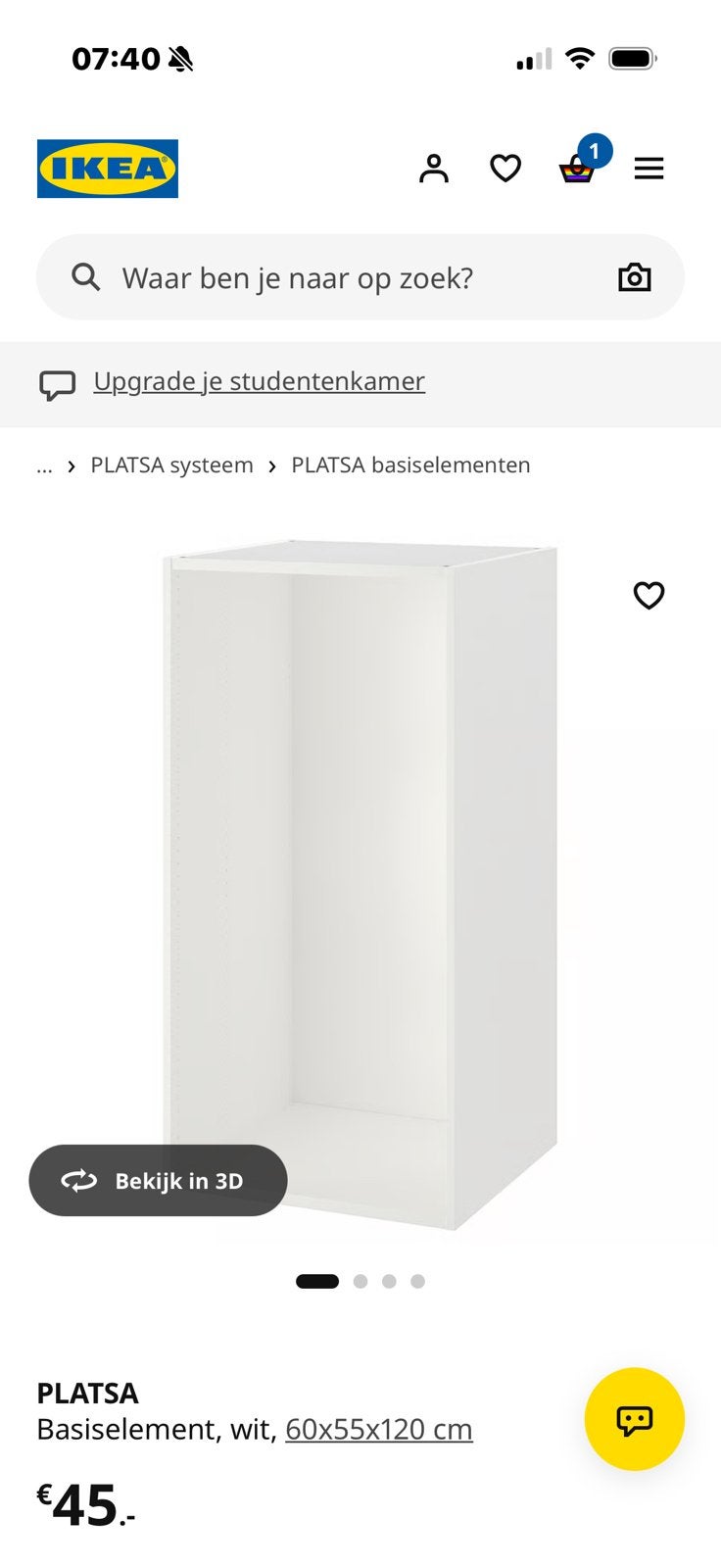 Ikea platsa kast, Ophalen of Verzenden, Zo goed als nieuw