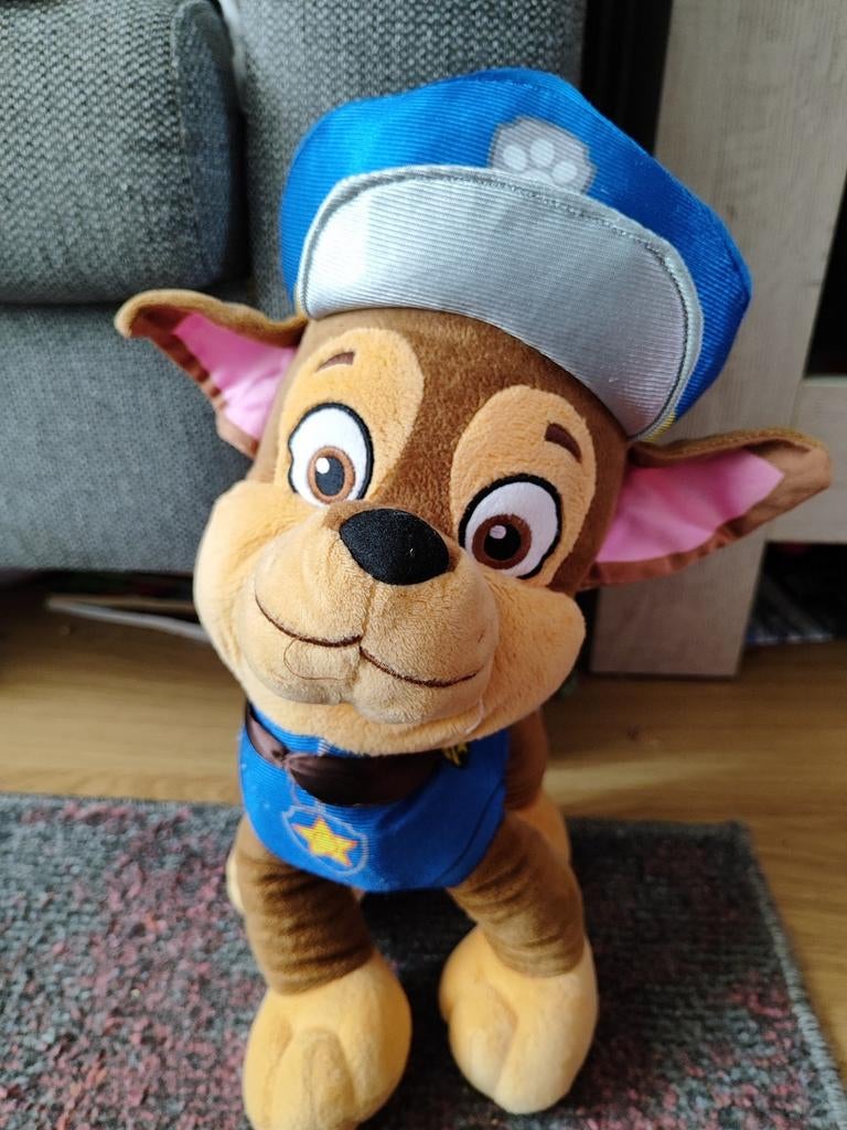 Paw Patrol Chase knuffel - 35 cm, Zo goed als nieuw, Middelgroot (20 tot 80 cm), Bruin, Paw Patrol