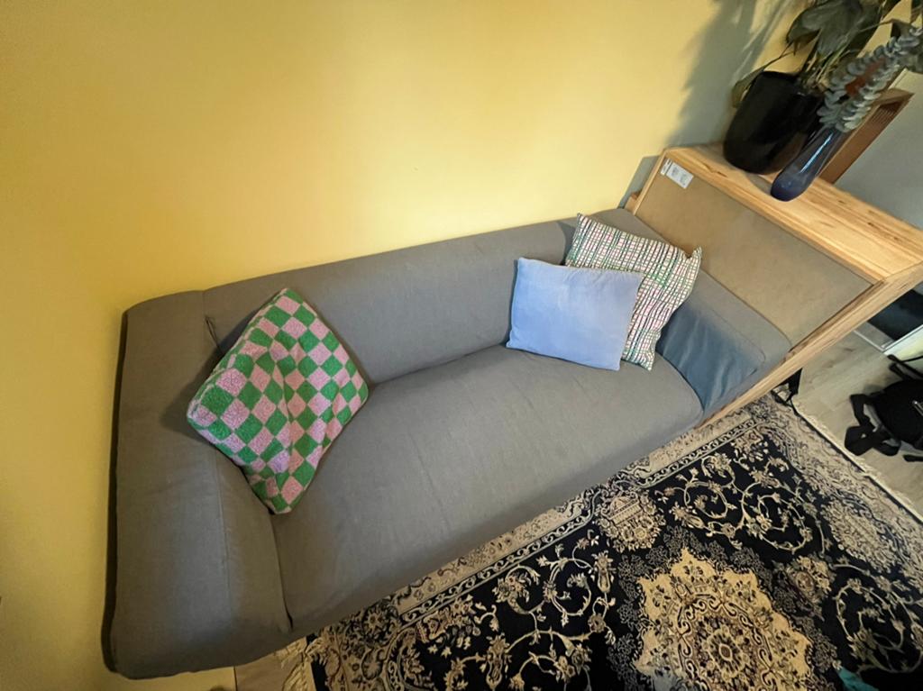 Klippan ikea bank grijs, Huis en Inrichting, Ophalen, 150 tot 200 cm, Tweepersoons, 75 tot 100 cm