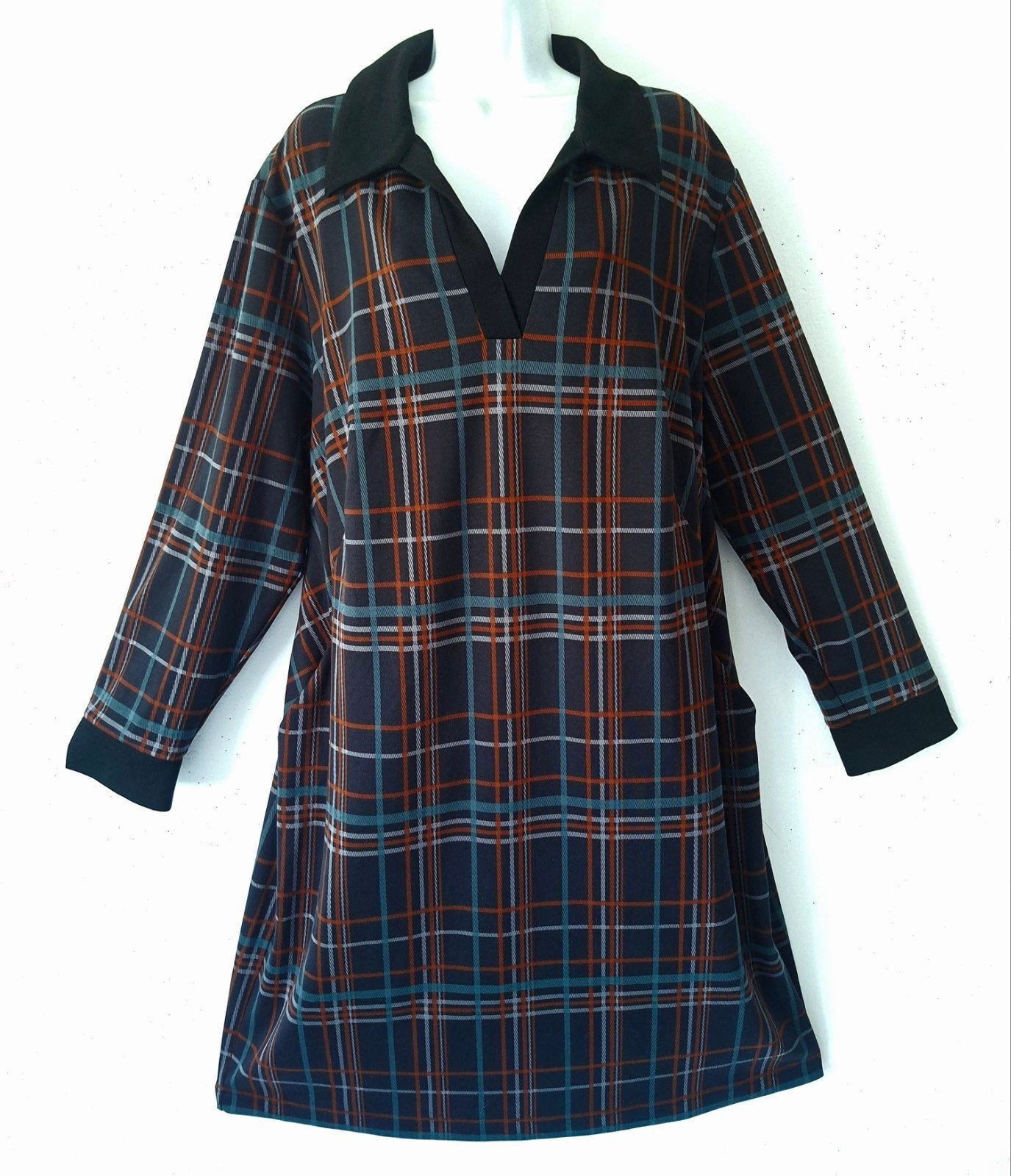 Nieuw Zwarte/Multicolour Geruite VERPASS WinterJurk Mt 50/52, Ophalen of Verzenden, Nieuw, Zwart, Jurk