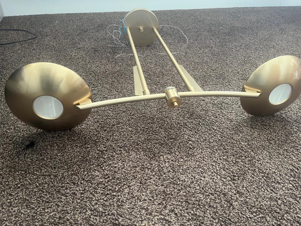 EF Frantzen hanglamp. Messing, Ophalen, Zo goed als nieuw, Metaal, 50 tot 75 cm