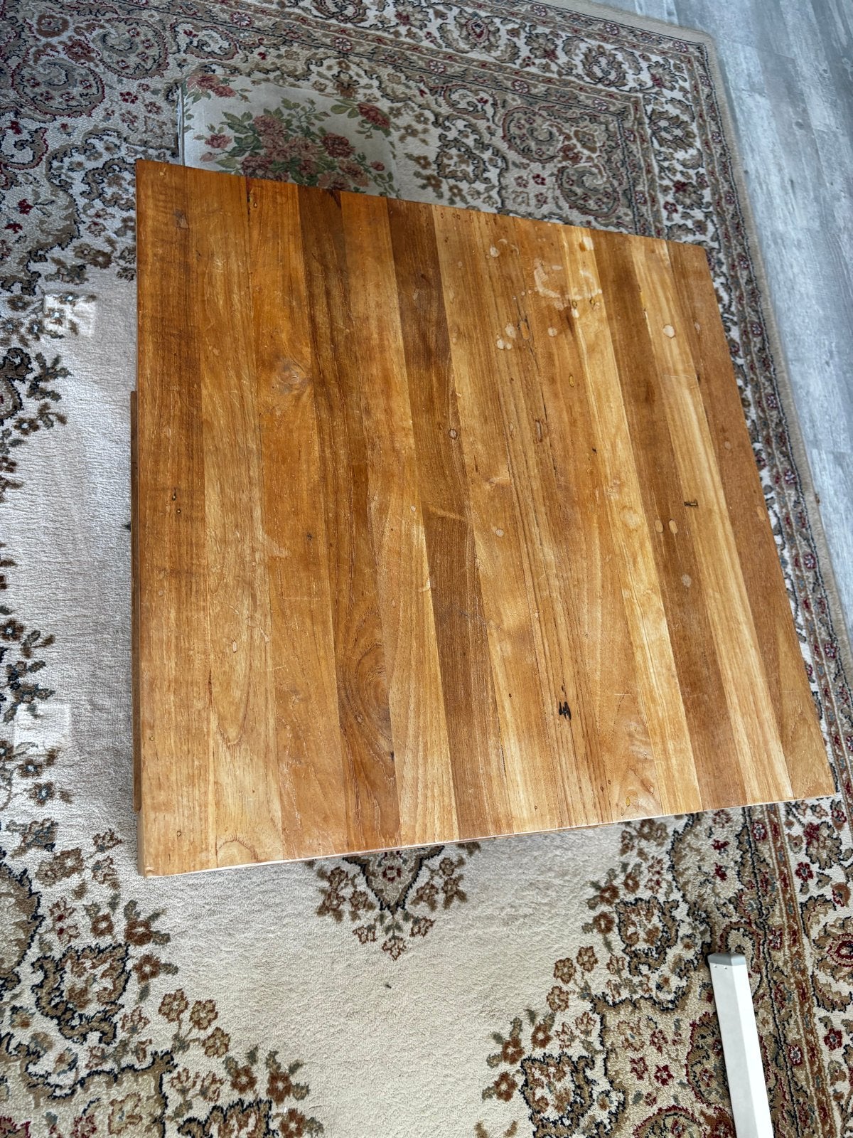 Klein houten salontafel 60x60x40 cm, Ophalen, Gebruikt, Vierkant, 50 tot 100 cm