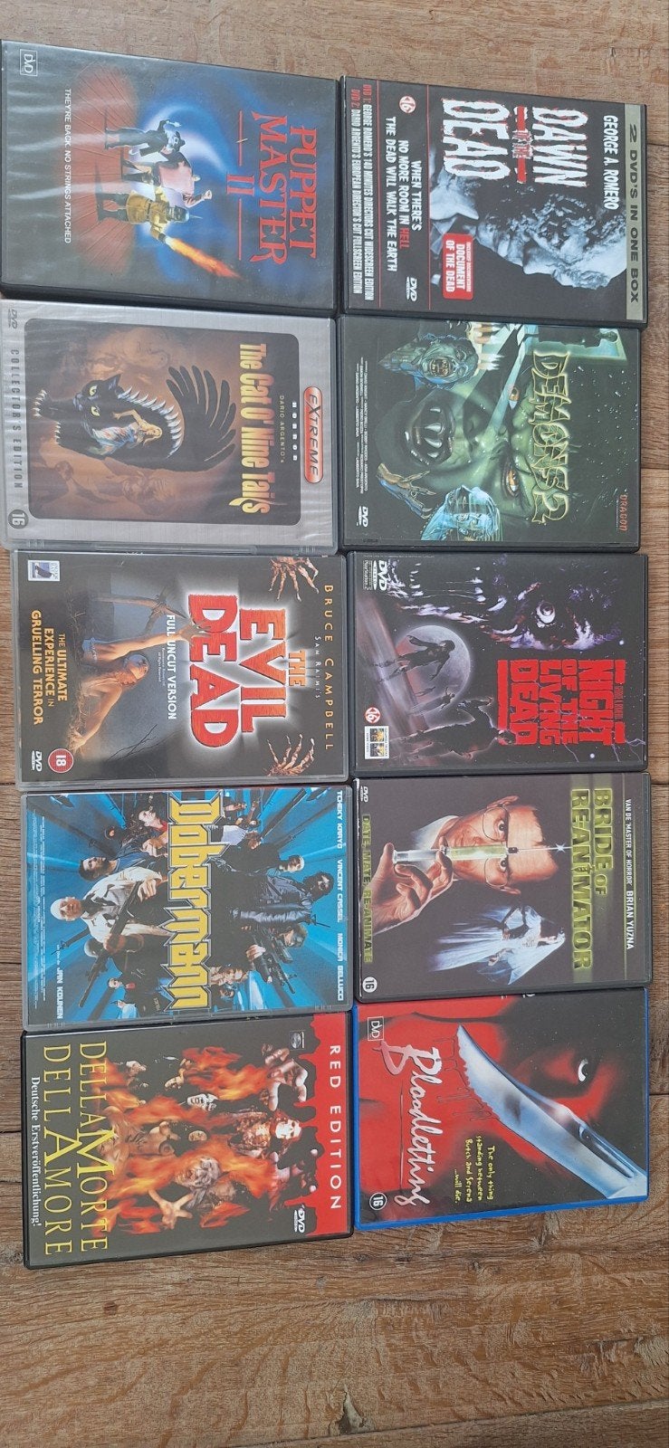 Horror DVD Collectie: 10 Films (Gebruikt), Cd's en Dvd's, Vanaf 16 jaar, Nederlands, Ophalen of Verzenden, Gebruikt