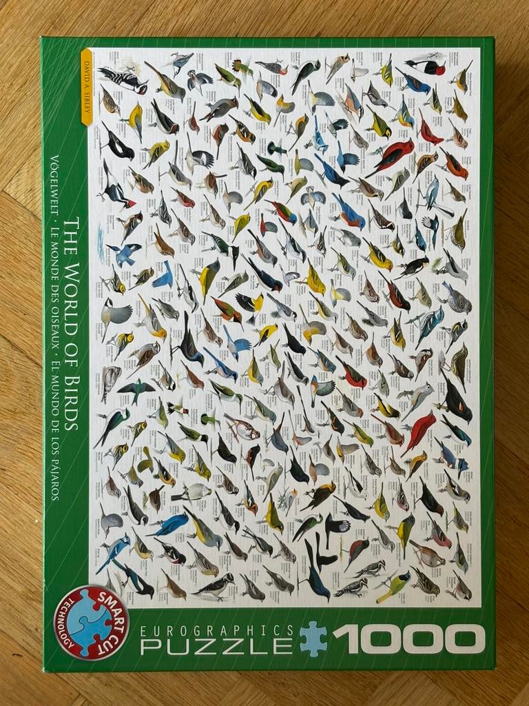 Puzzel 1000 stukjes The world of Birds, Hobby en Vrije tijd, Ophalen, 500 t/m 1500 stukjes, Zo goed als nieuw