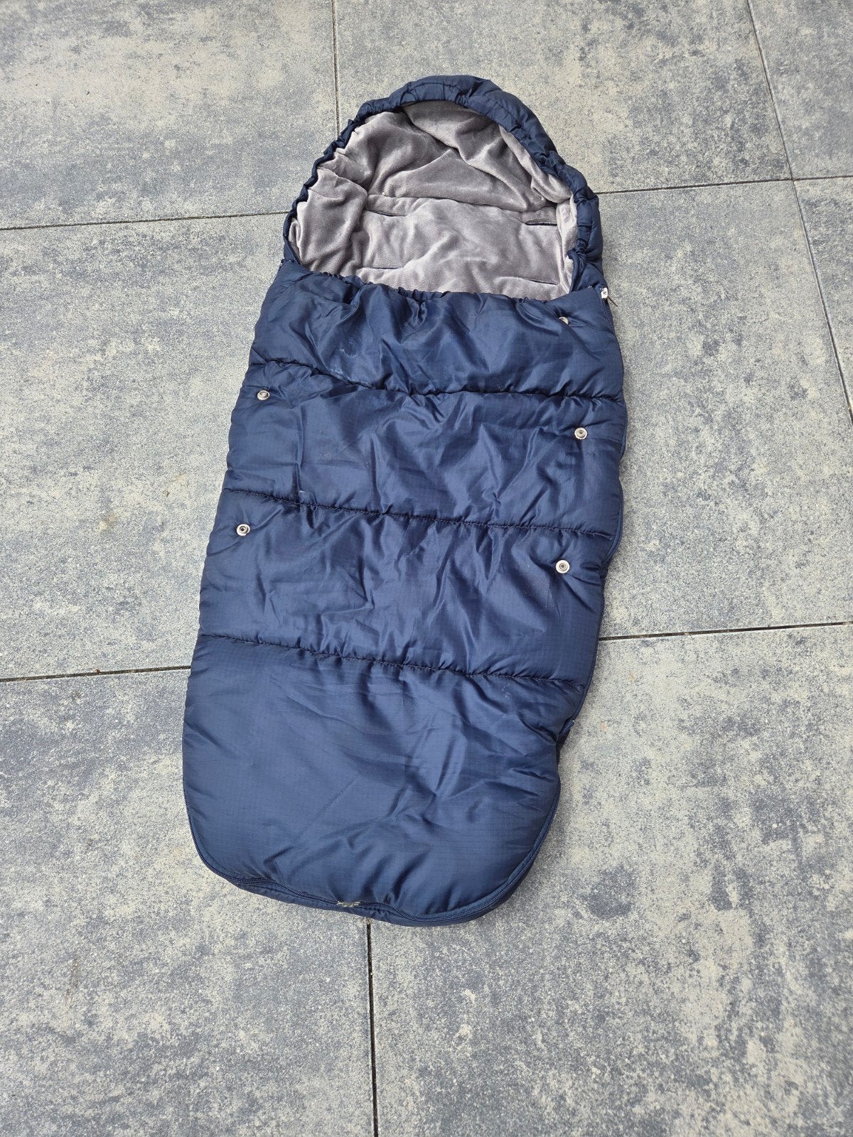 Donkerblauwe warme slaapzak voor kinderwagen/buggy, Ophalen