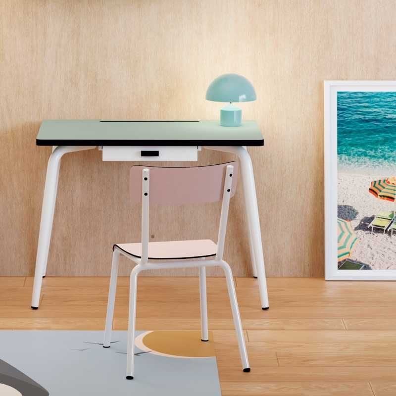 Les Gambettes - Bureau, stoel en boekenplank, Ophalen, Zo goed als nieuw, Tafel(s) en Stoel(en)