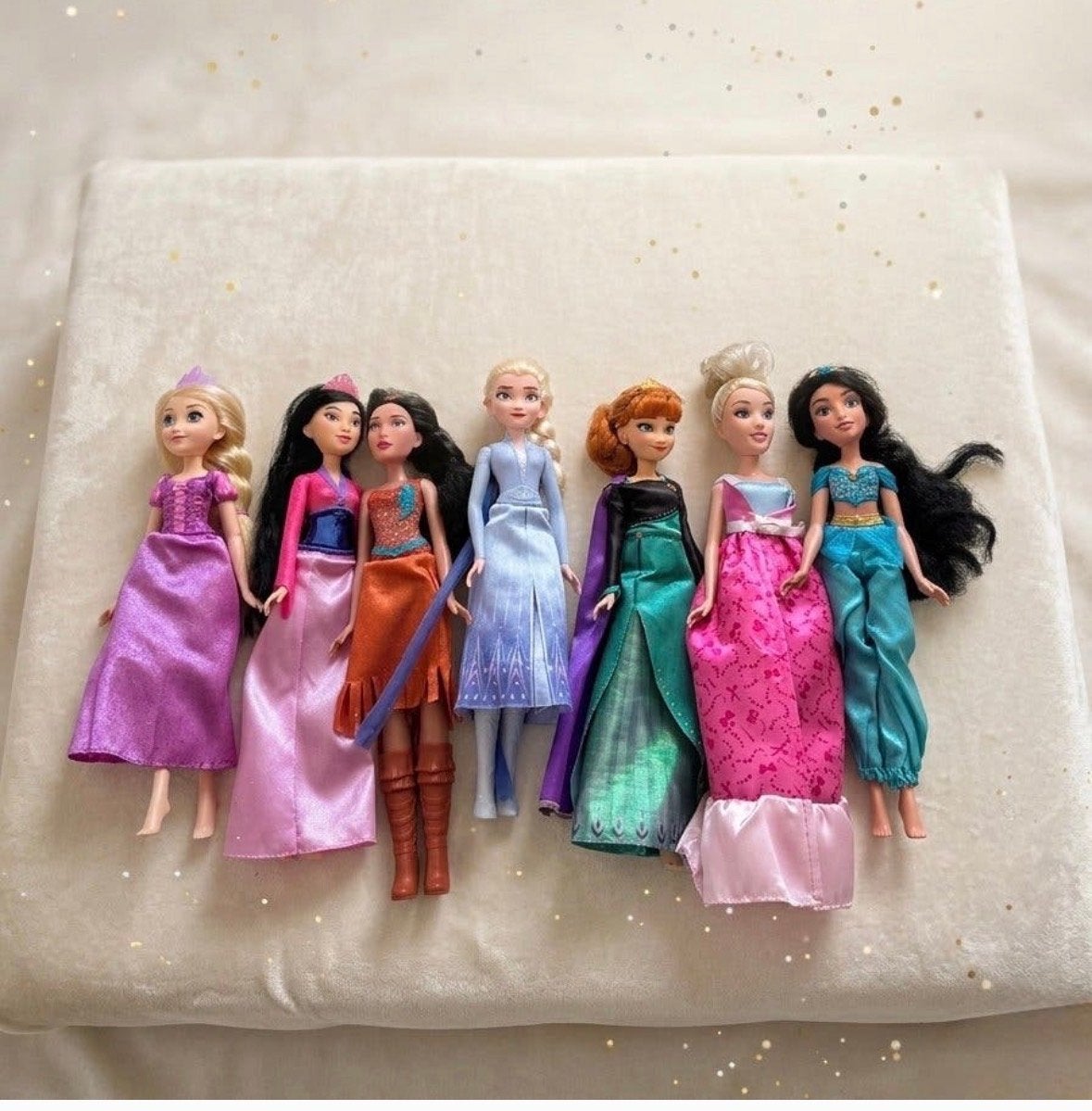 Set van 7 Disney prinsessen poppen, Ophalen of Verzenden, Gebruikt, Barbie