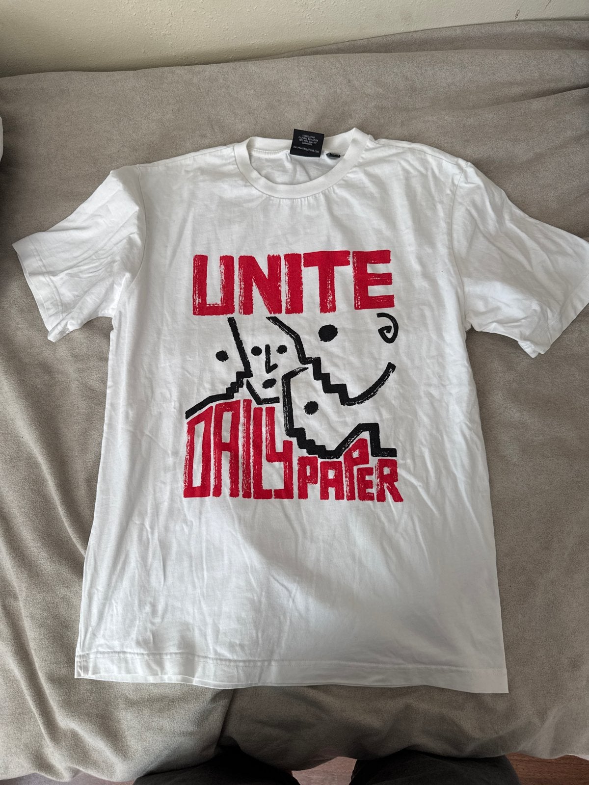 Daily Paper T-shirt - Unite Daily Paper, Ophalen of Verzenden, Zo goed als nieuw, Maat 46 (S) of kleiner, Wit