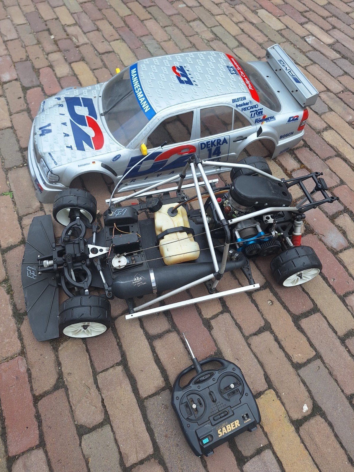 FG Onroad RC Auto met Mercedes Body en Rolkooi, Hobby en Vrije tijd, Modelbouw | Radiografisch | Auto's, Ophalen of Verzenden