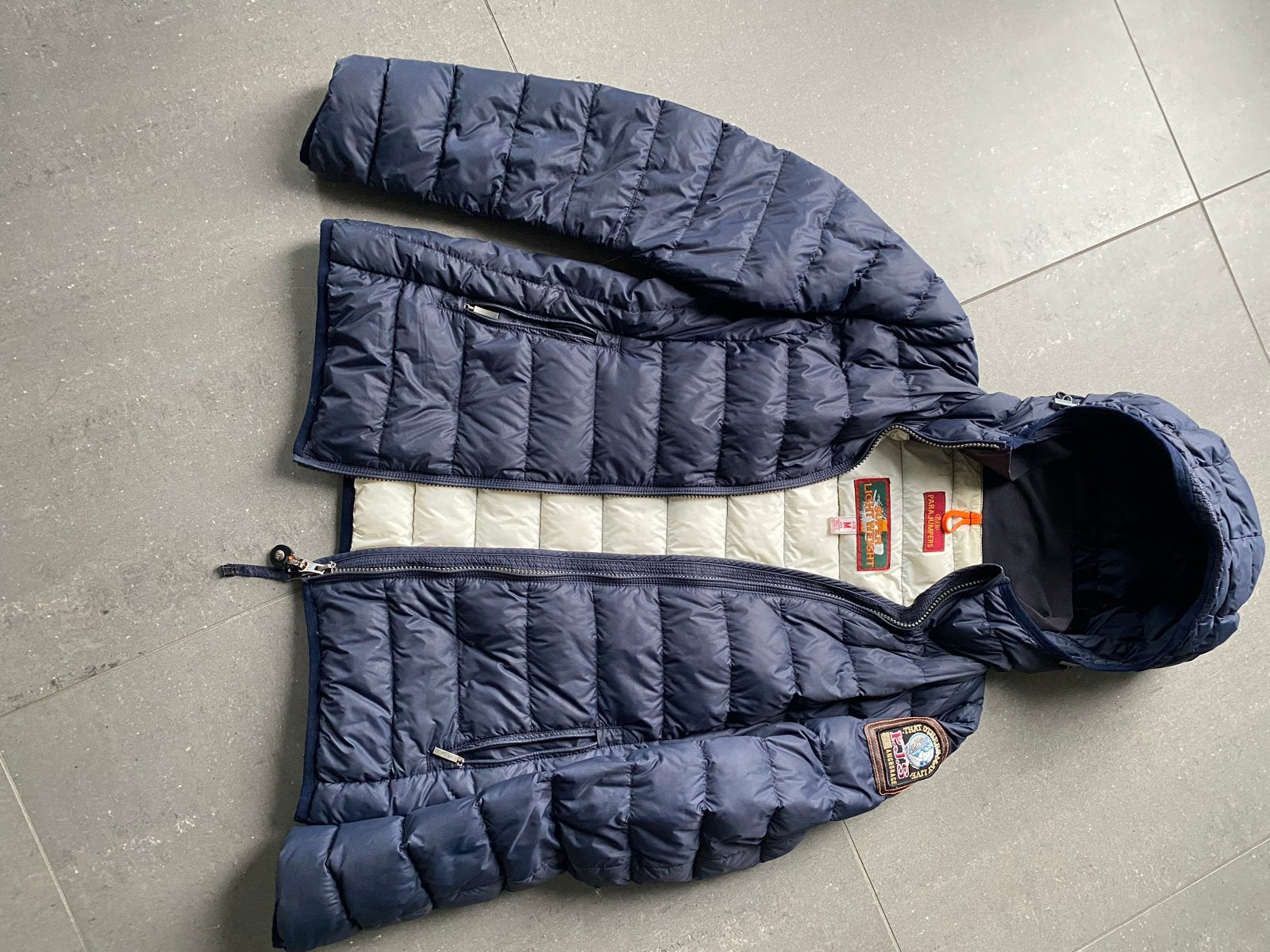 Parajumpers donsjas dames - Maat M - Donkerblauw, Kleding | Dames, Ophalen of Verzenden, Zo goed als nieuw, Maat 38/40 (M), Blauw