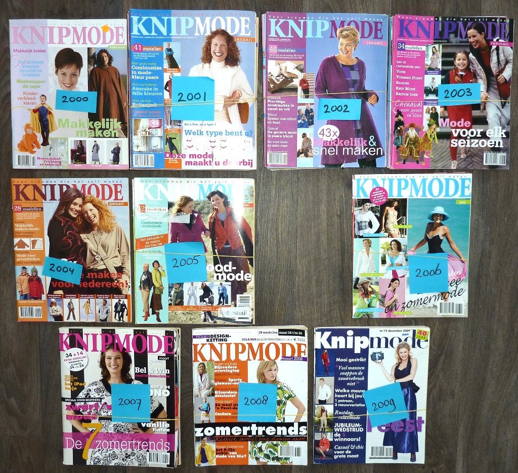 Knipmode 2000 t/m 2009 diverse nummers, Ophalen, Overige typen, Vrouw, Zo goed als nieuw