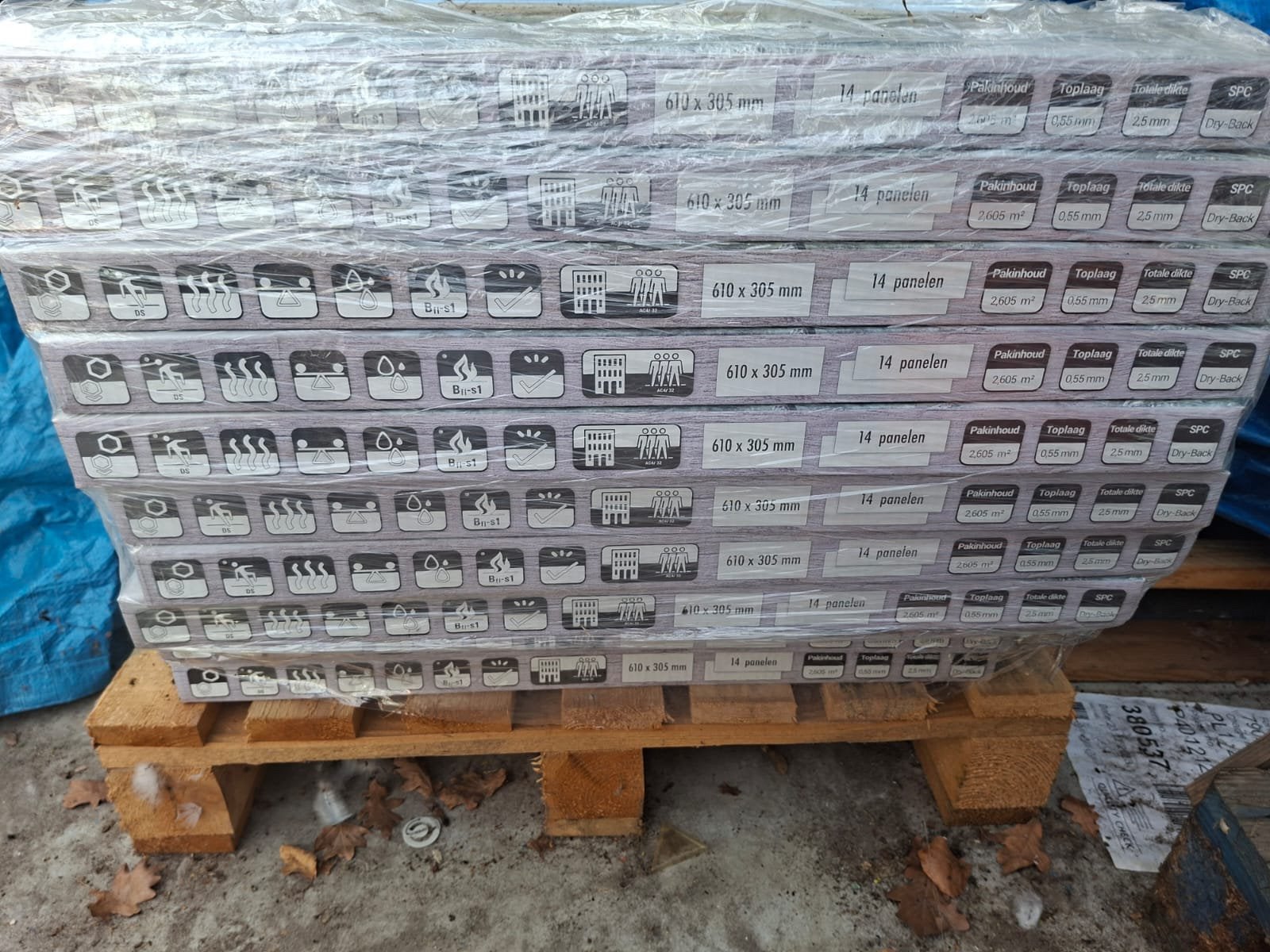 Nieuwe  PVC vloer tegels - voor 91m²vloer  4,- p/m, Ophalen, 50 tot 150 cm, Overige typen, Nieuw