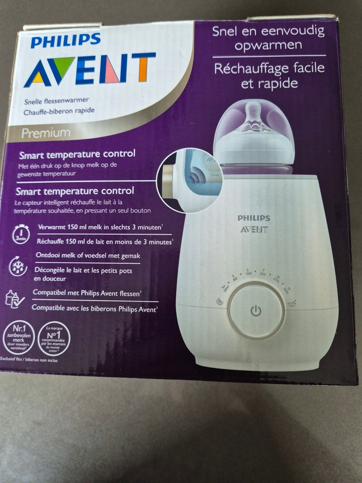 Philips Avent Flessenwarmer Premium, Kinderen en Baby's, Babyvoeding en Toebehoren, Ophalen, Zo goed als nieuw, Flessen- of potjesverwarmer