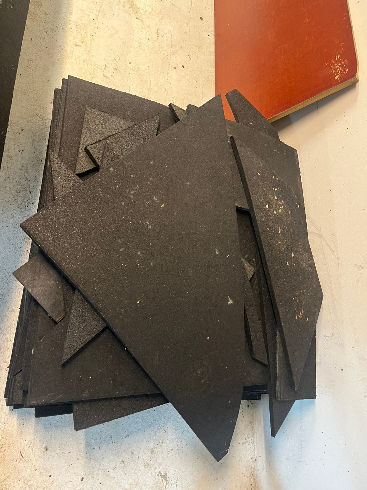 Rubberen tegels stukjes, Huis en Inrichting, Ophalen, Overige materialen, 50 tot 100 cm, Zo goed als nieuw