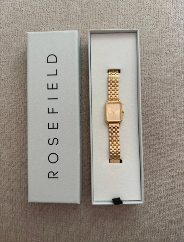 Nieuw Rosefield Horloge Octagon Medium Champagne, Overige merken, Staal, Polshorloge, Nieuw