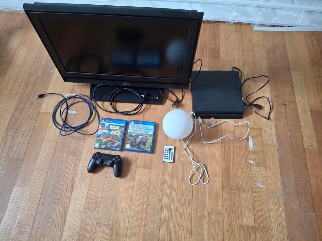Complete Gaming Setup: PS4 Slim + JVC TV + Games & Sfeerl, Spelcomputers en Games, Spelcomputers | Sony PlayStation 4, Ophalen