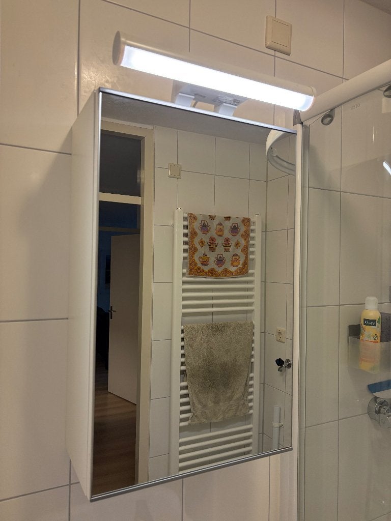 Badkamerkastje met spiegel en verlichting, Minder dan 50 cm, Ophalen of Verzenden, Minder dan 25 cm, Minder dan 100 cm