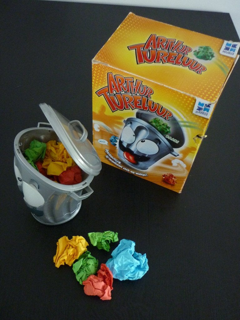 Arthur Tureluur / kleuters / propjes gooien / peuters / spel, Hobby en Vrije tijd, Gezelschapsspellen | Overige, Een of twee spelers