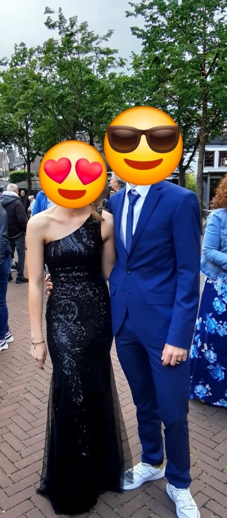 Galapak / Kostuum maat S / Blauw Gala pak, Ophalen, Zo goed als nieuw, Maat 46 (S) of kleiner, Blauw