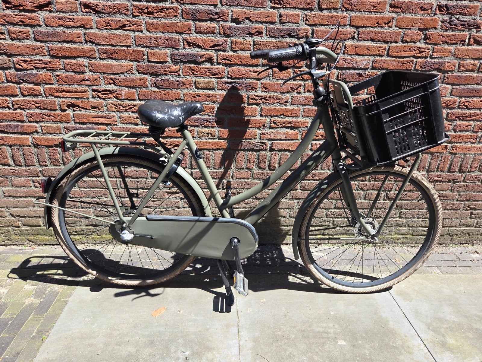 Cortina U4 Transportfiets Legergroen 57cm 3 versnellingen, Gebruikt, Versnellingen, 56 cm of meer, Trommelrem