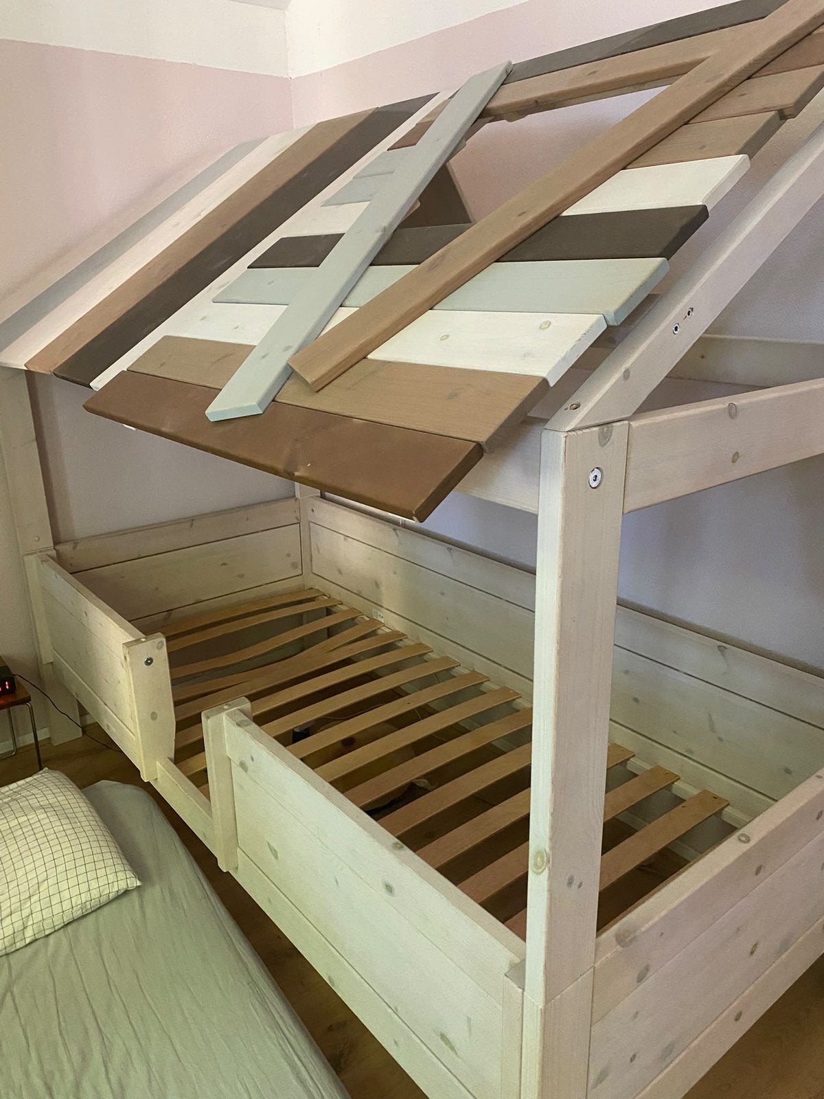 Kinderbed lifetime met dakje, Ophalen, Gebruikt, 100 cm of meer, Hoogslaper of Stapelbed