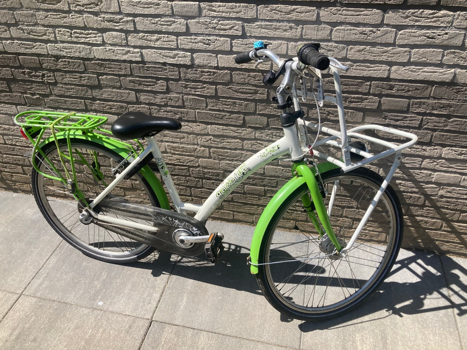 Gazelle 26 inch meisjesfiets met voordrager, Terugtraprem, Gebruikt, Versnellingen, Ophalen