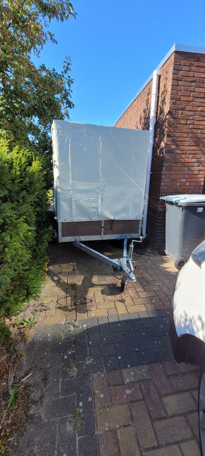 aanhanger met huif, Ophalen