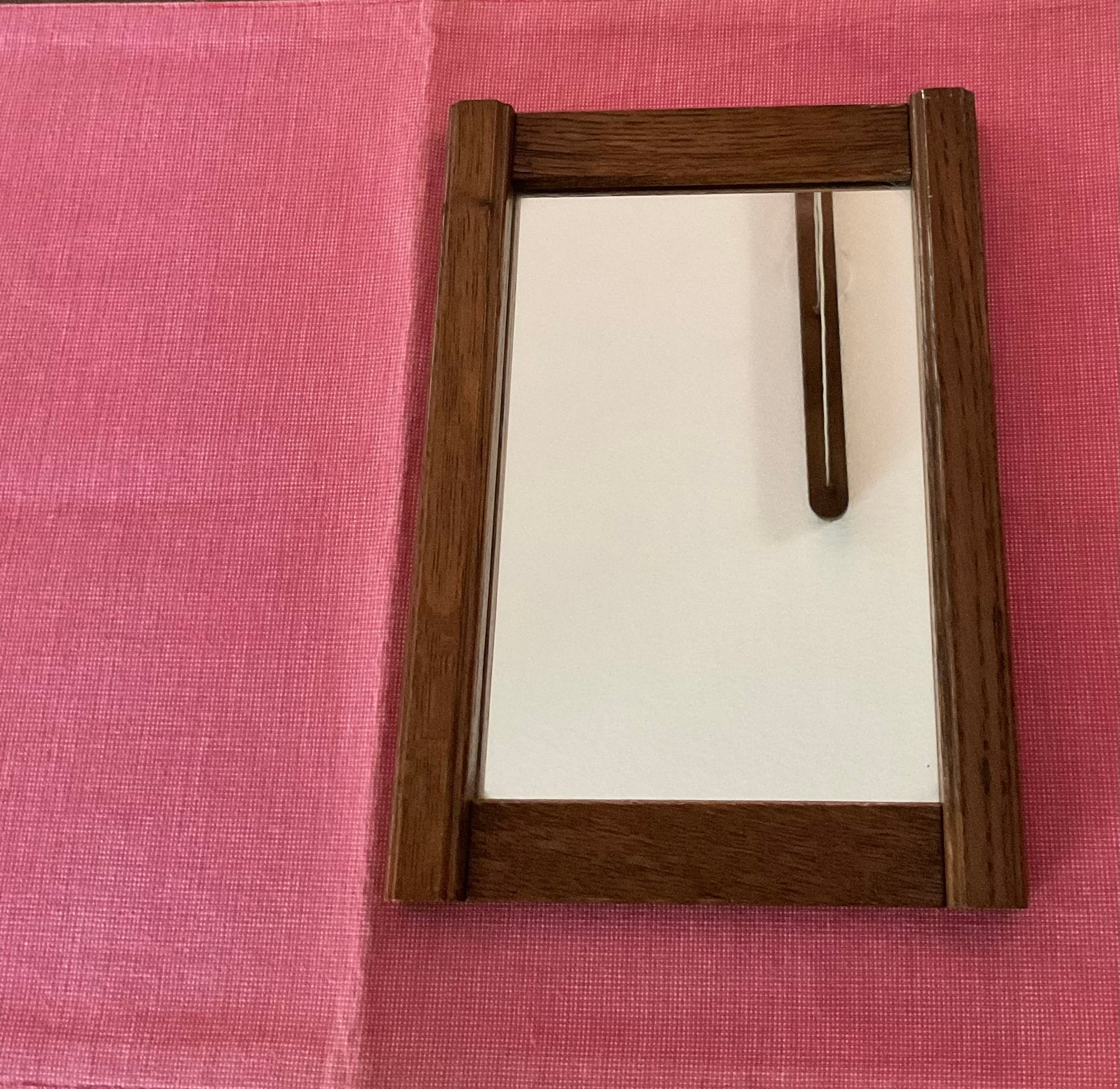 Kleine spiegel hout, Ophalen of Verzenden, Rechthoekig, Minder dan 50 cm