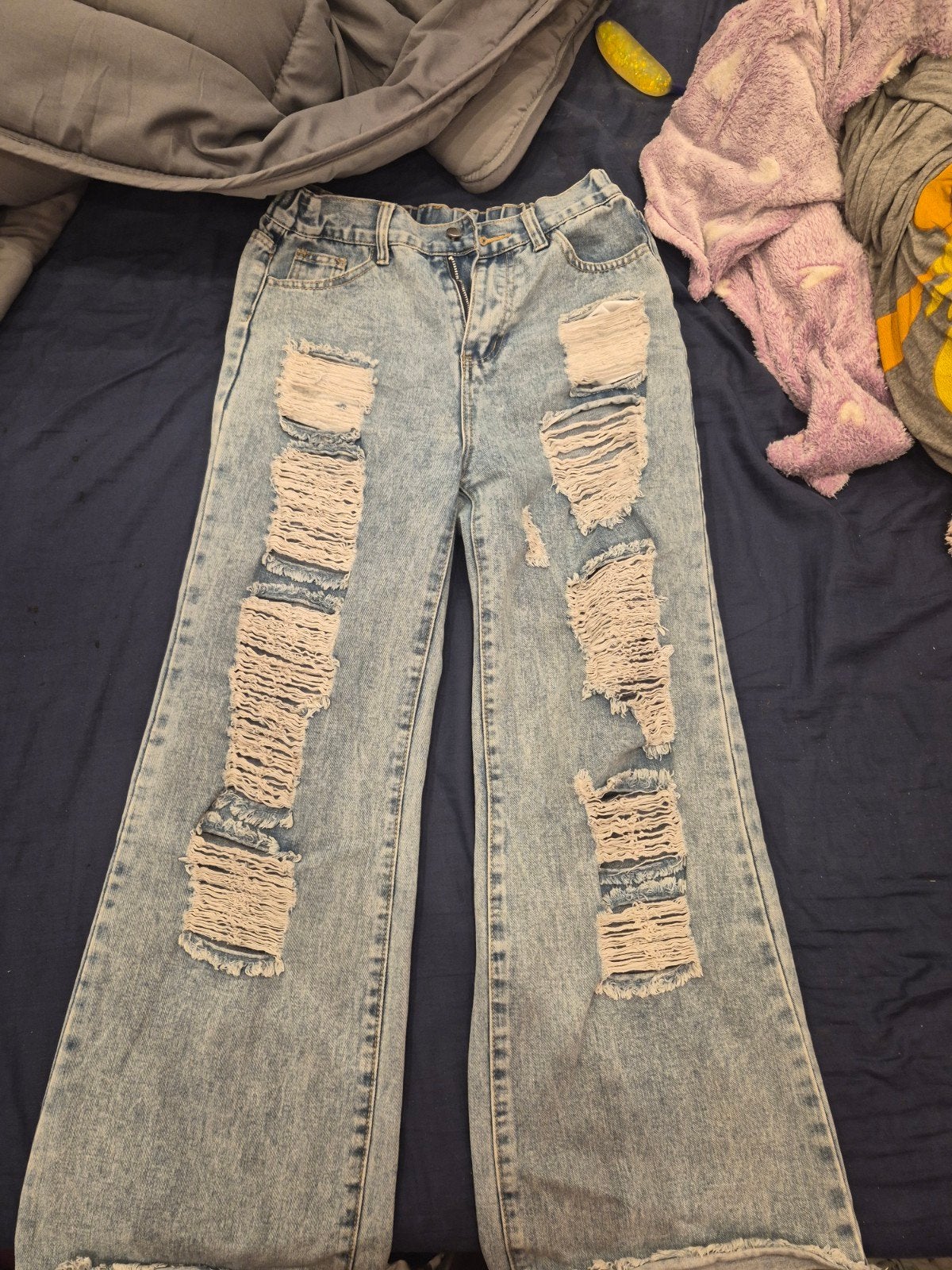 Lange schatige broek maat M, Kleding | Dames, Spijkerbroeken en Jeans, Ophalen