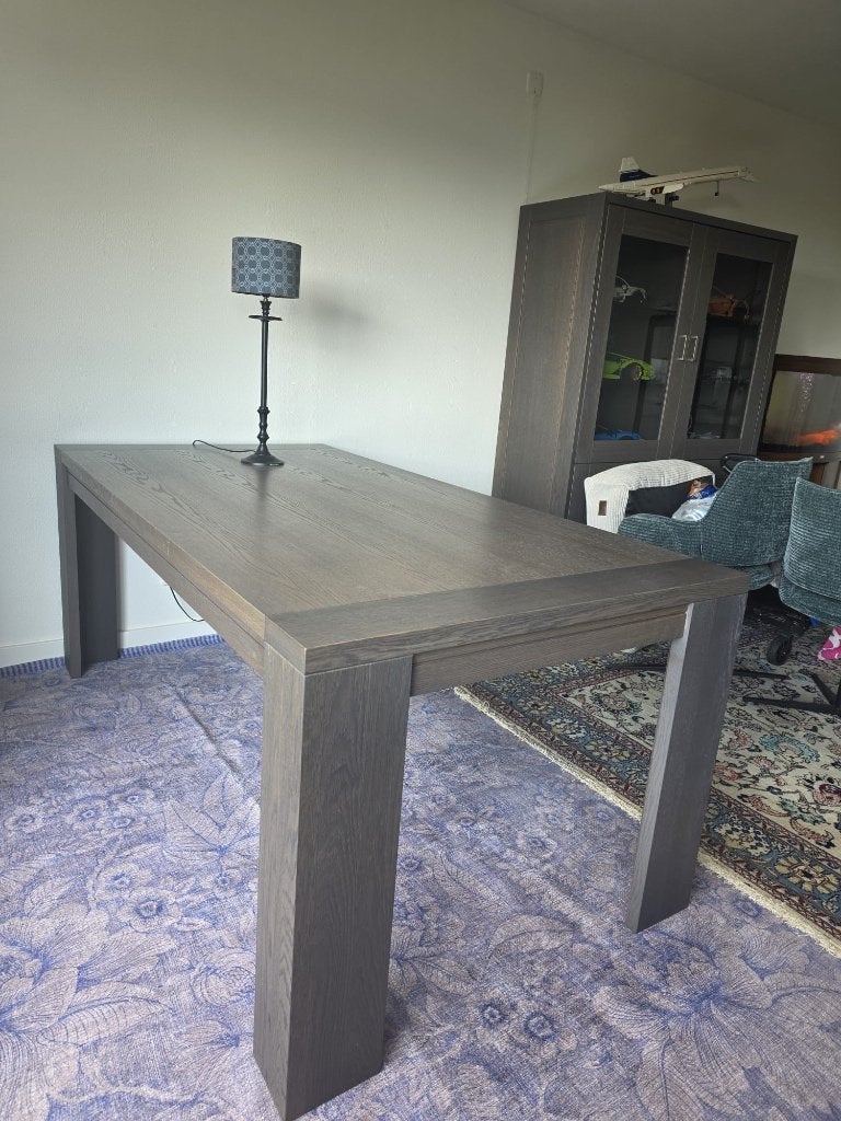 mooie grote tafel erg zwaar klein gebruikspoor op tafelblad, Huis en Inrichting, Tafels | Eettafels, Ophalen, Gebruikt, 50 tot 100 cm
