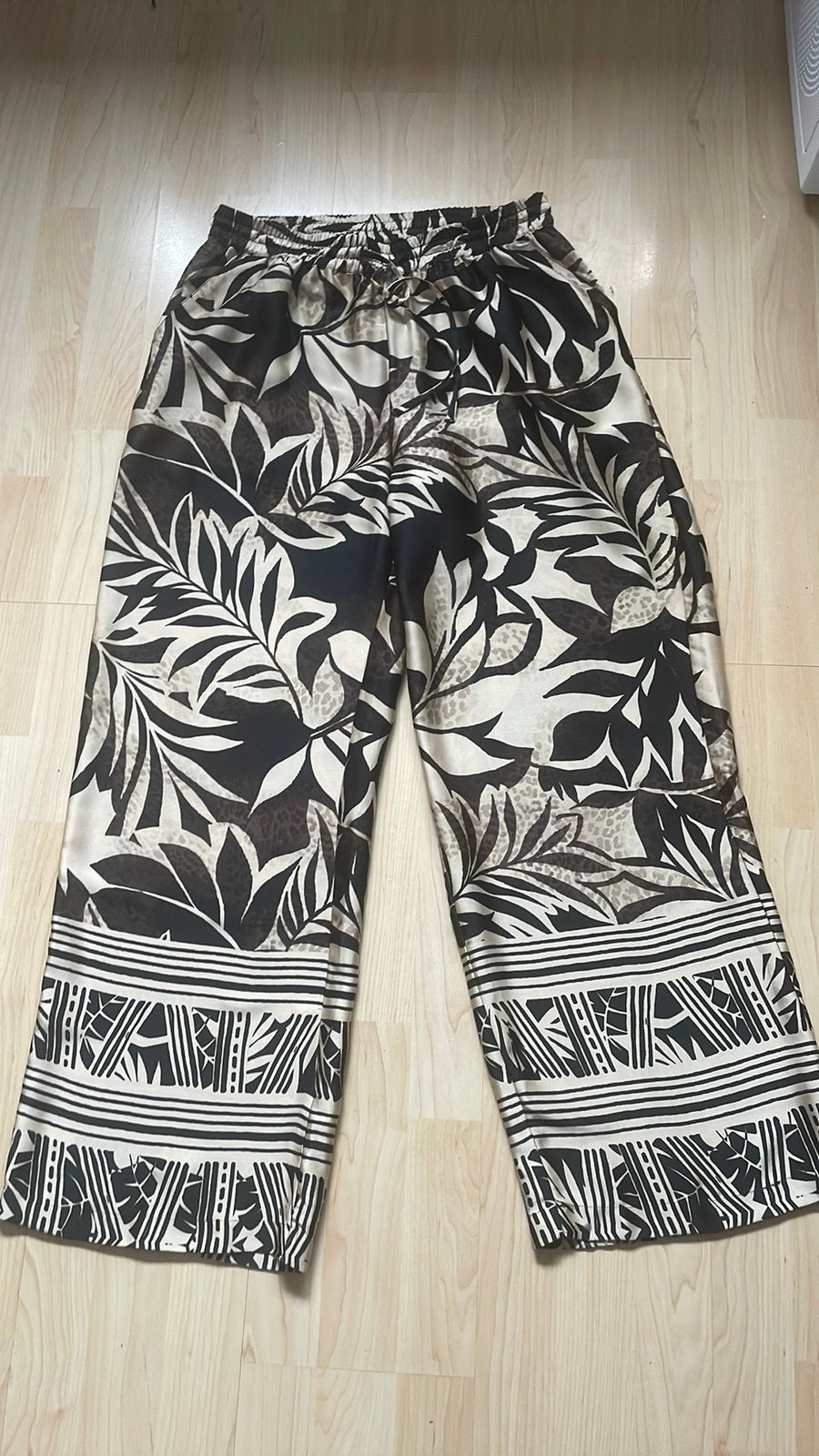 Nieuw bruin print broek maat 42 MS mode, Kleding | Dames, Broeken en Pantalons, Bruin, Maat 42/44 (L), Nieuw, Ophalen of Verzenden