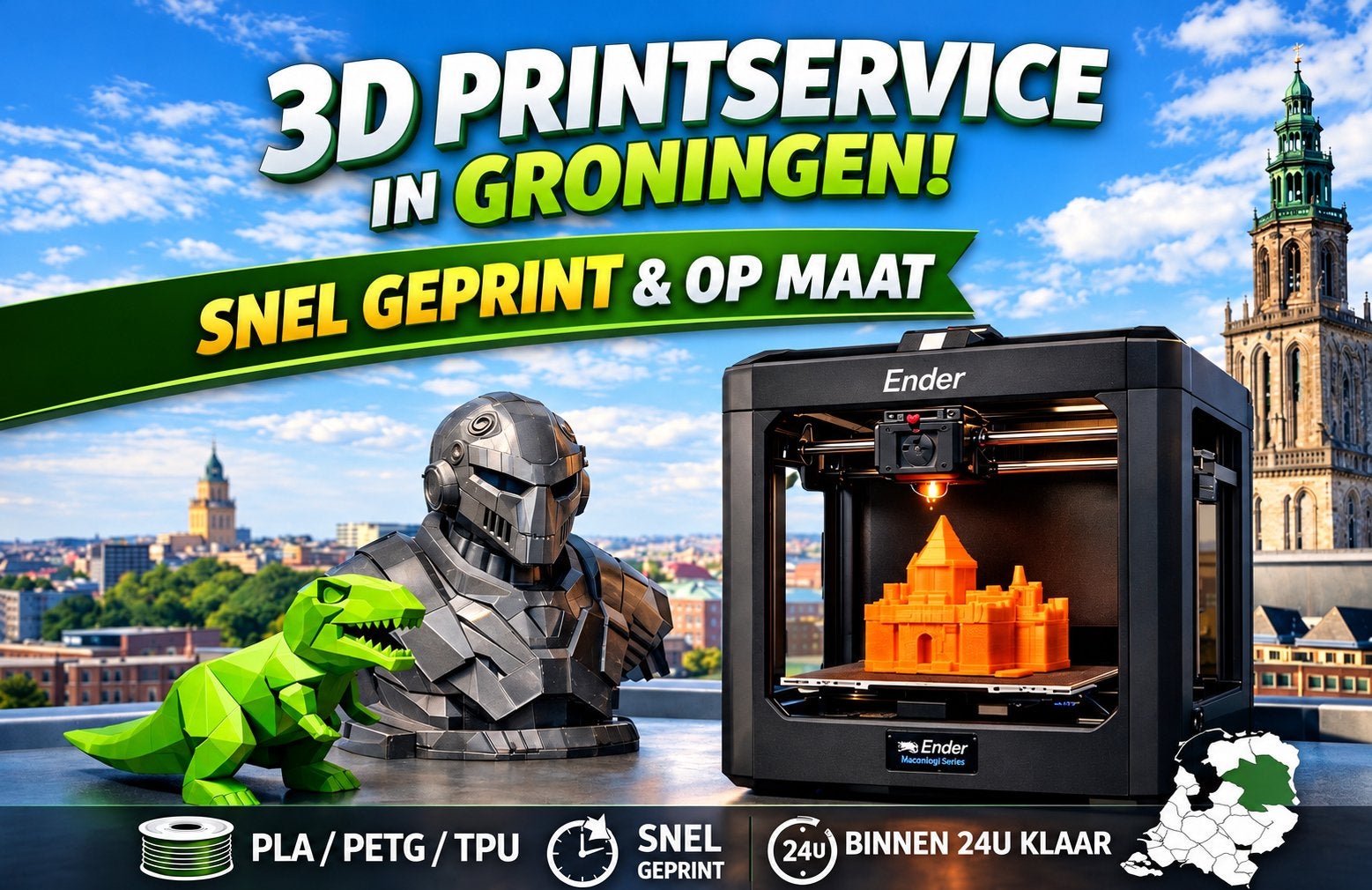 3D printservice Groningen, Computers en Software, Ophalen of Verzenden, Nieuw